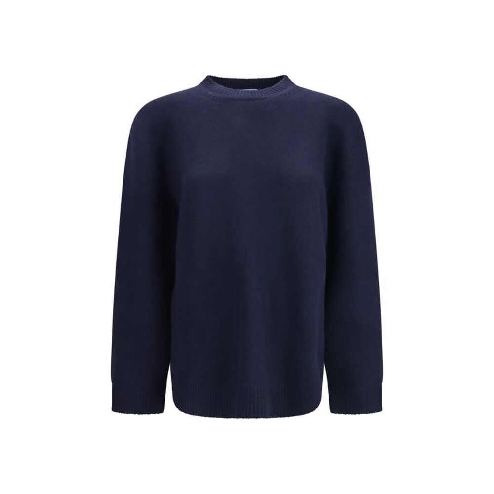 Prada Women Crewneck Sweater With Suede Elbow Patches